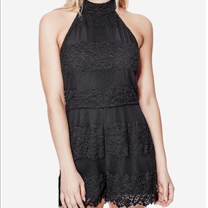 NWT Guess Black Lexie Lace Romper